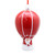 Red & White Santa Hot Air Balloon Hanging Ornament (12cm)