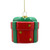 Round Christmas Present Gift Box Hanging Ornament (10cm)