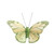 8cm Green Feather & Glitter Butterfly (Pack of 12)