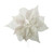 White Sparkle Finish Poinsettia Pick (24cm)