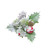 Holly, Cone & Red Apple Snowy Pick