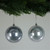 Pearlised Silver Baubles (10cm) 