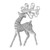 Silver Glitter Reindeer Hanging Decoration