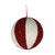 Red & White Candyland Striped Bauble (25cm)