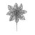 Silver Glitter Lacy Poinsettia Pick (18cm)