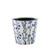 Hortus White & Blue Perth Floral Pot (13.5cm H x 14.5cm Dia)