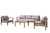 Mixed Beige 4 Piece Sofa Set with Table