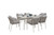 Grey Outdoor Rope Effect Dining Set (6 Chairs & Table)