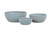 Set of 3 Hortus Indoor Ribbed Light Grey Low Bowl Planters