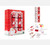 White & Red Retro Santa Crackers (12 inches)