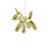 Balloon Unicorn Hanging Decoration - Shiny Gold (10cm)