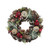 Natural Wreath with Pine Cones & Flocked Red Baubles (30cm)