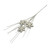 White Snowflake Stem & Glitter Strands Pick (45cm)