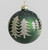 Green Bauble with Glittery Christmas Trees (8cm)