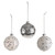 Silver/White Glitter Leaf Bauble (Assorted) 