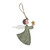 Sage Green Angel with Star Hanging Decoration (9.5cm)