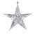 Silver Diamond Star Hanging Ornament (14cm)