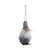 Grey Skiing Santa Hanging Christmas Decoration