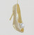 Champagne Glitter Christmas High Heel Shoe Hanging Decoration (10cm)