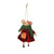 Felt Winter Mouse with Bow Hanging Decoration (13cm)