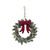 Felt Leaf Wreath with Red Bow Hanging Decoration (10cm)