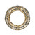 Shiny Gold Hanging Deco Wreath with Warm White LED Flashing Lights (50cm)