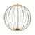 Gold Wire Hanging Globe with Warm White LED Lights (50cm)