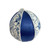 Blue & White Delftware Stripe Bauble (10cm)