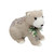 Grey Textured Sitting Polar Bear with Winter Foliage & Berries