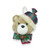 Festive Bear Head with Tartan Hat & Scarf Hanging Decoration (28cm H)