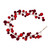 Red Shiny & Flocked Baubles Garland (165cm)