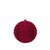 Burgundy Flocked Bobbly Bauble (10cm)