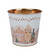 Gingerbread Houses Scene Metal Planter Pot with Liner (11.5cm H)