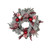Snowy Wreath with Berries & Red & White Candyland Baubles (61cm)