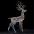 Brown Rattan Stag LED Flashing (H220cm)