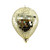 Champagne Mirror Balloon Bauble (12cm)