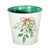 Cream Holly Spray Metal Planter (16cm)