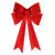 Dark Red Door Bow with LED Lights (40cm W)