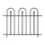 Black Triple Arch Fence Section 