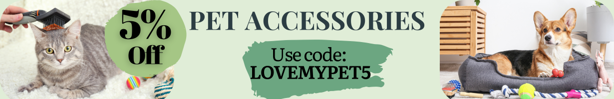 Pets accessories 5% off 