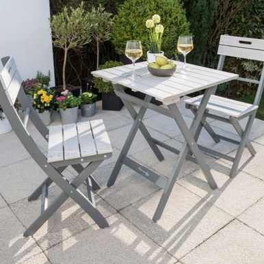 Grigio Square Bistro Set