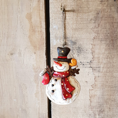 Hanging Polyresin Snowman