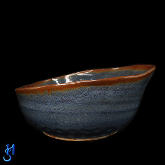 Denim Asymmetrical Bowl Side