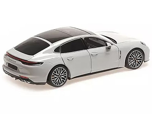 2020 Porsche Panamera Turbo S Gray with Black Top "CLDC Exclusive" Series 1/18 Diecast Model Car by