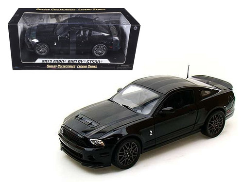 2013 Ford Shelby Mustang Cobra GT500 SVT Black with Black Stripes 1/18 Diecast Car Model by Shelby 