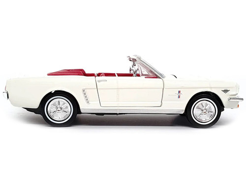 1964 1/2 Ford Mustang Convertible White with Red Interior James Bond 007 "Goldfinger" (1964) Movie 
