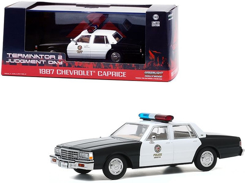 1987 Chevrolet Caprice "Metropolitan Police" Black and White "Terminator 2: Judgment Day" (1991) Mo