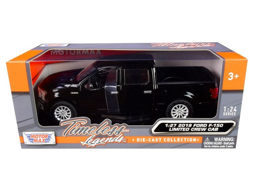 2019 Ford F-150 Limited Crew Cab Pickup Truck Black 1/24-1/27 Diecast Model Car by Motormax