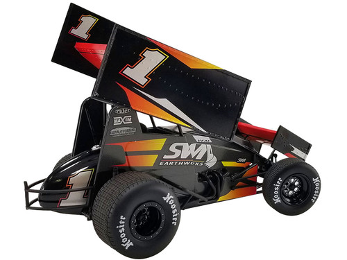 Winged Sprint Car #1 Jamie Veal "SWI Earthworks" SWI Engineering Racing Team (2022) 1/18 Diecast Mo