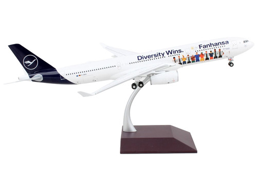 Airbus A330-300 Commercial Aircraft "Lufthansa - Diversity Wins" White with Blue Tail "Gemini 200" 